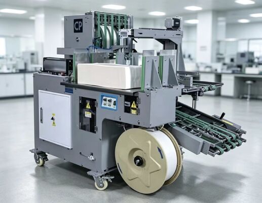 Verpakkingsmachines voor het opvouwen en het ondersteunen van industriële verpakkingen