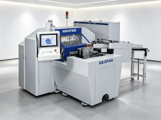 HX150DH Three Knife Trimmer Stream Feeding 4200 cuts/hour for Book Block Cutting Machine